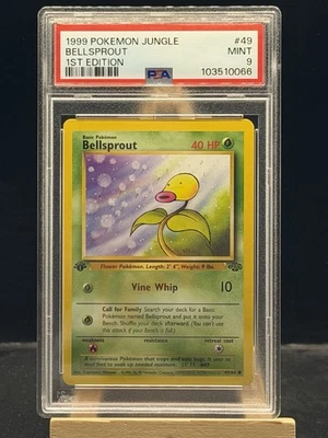 Bellsprout 49/64 1st Edition 1999 Pokémon Jungle PSA 9 Mint - Image 1 of 2