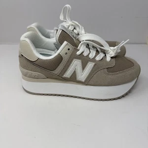 New Balance 574+ Platform Driftwood Women’s Size 7. Nice - Picture 1 of 10