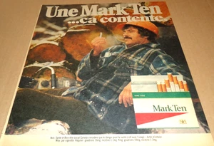 1975 MARK TEN CIGARETTES ORIGINAL AD IN FRENCH - Picture 1 of 1