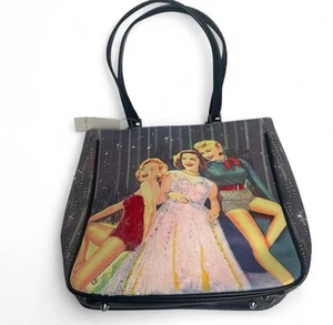 Bolso de mano vintage Rockabilly Marilyn Monroe con estrás de los años 90 - Imagen 1 de 5