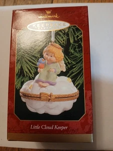 1999 Weihnachtsschmuck Little Cloud Keeper Porzellan Schmuckschatulle Punze  - Bild 1 von 4