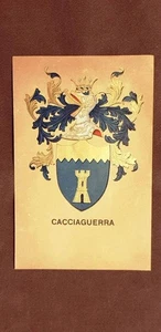 Stemma Cacciaguerra Famiglia nobile Cromolitografia del 1880 Annuario nobiltà - Picture 1 of 1