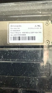 Brocade 40GE BiDi LC QSFP 100m OM3 21C FR(J) CLASSE 1M 57-1000339-01 - Photo 1/3
