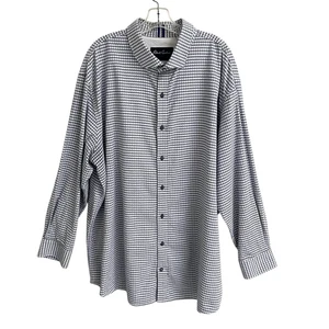 Robert Graham Hahnentritt Langarm Button-Down Hemd Herren 3XLT Blau & Weiß - Bild 1 von 5