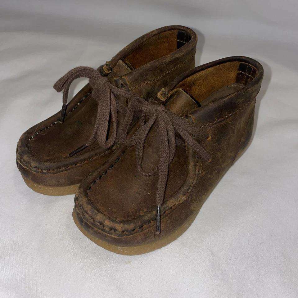 Clarks Originales Wallabee Marrón Cuero Botines Zapatos Niños Pequeños 5.5 M  Foto 1 de 4