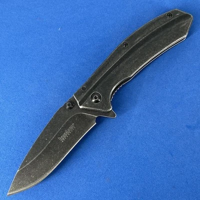 Cuchillo de bloqueo de marco de filtro Kershaw de acero inoxidable (3,25" BlackWash) 1306BW Foto 1 de 4