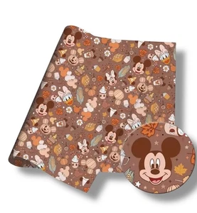 Herbst Halloween Mickey Leckereien Maus Ballon 100% Baumwolle Stoff Polyester 50x145CM - Bild 1 von 1