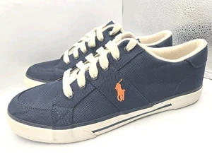 Mens Polo Ralph Lauren Humberto Mesh Navy Blue Low Top Lace Up Sneakers Size... - Picture 1 of 7