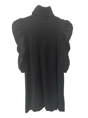 Vestido Suéter Max Studio Tejido Cuello Alto Pequeño L Negro Foto 1 de 4