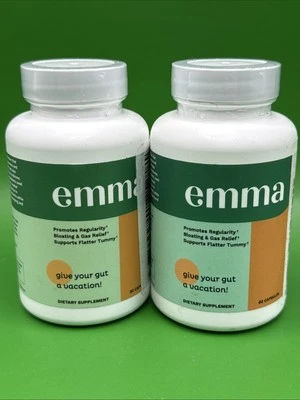 2x Emma Gut Health Relief from Gas and Bloating Repairs Leaky Gut 60 Capsules - Image 1 of 3