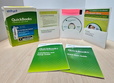 QuickBooks Pro 2010 Financial Software Windows XP/Vista 7 w Guide & Original Box - Image 1 of 4