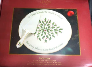 Holiday Cake Plate & Server Lenox American Design NIB - Picture 1 of 4
