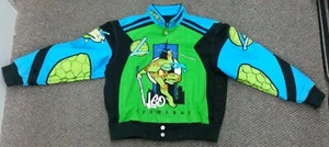 TMNT LEONARDO Button Up Jacket KIDS MEDIUM Embroidered RR Designs - Picture 1 of 12