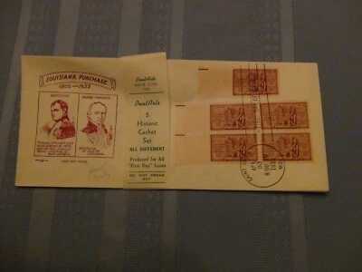 US # 1020 Louisiana Pur 3C Set Of 5 Pent Arts Cachet Unadd FDC W/Label  #10  - Image 1 of 4