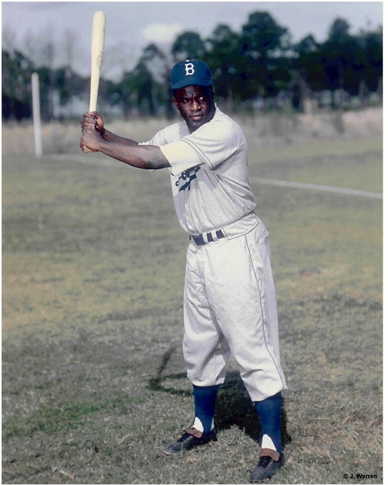 Jackie Robinson-Brooklyn Dodgers-8x10 Baseball Photo - Image 1 of 1