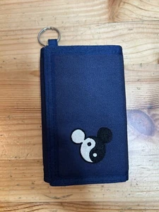 Walt Disney World Resorts Wallet Keychain Blue Nylon Mickey Mouse Yin Yang Logo - Picture 1 of 6