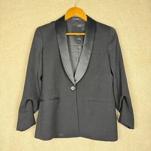 Theory Size 6 Women Long Sleeve One Button Wool Elastane Blazer 2 Lined Pockets - Picture 1 of 6