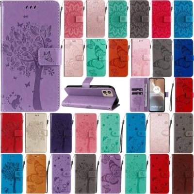 For Motorola Moto G32 G14 G54 G84 G13 E13 Wallet Card Holder Leather Case Cover - Image 1 of 4