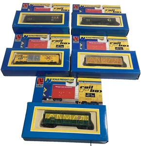 1990 Life Like lot of 5 N scale Stock Cars new in Box - Picture 1 of 14