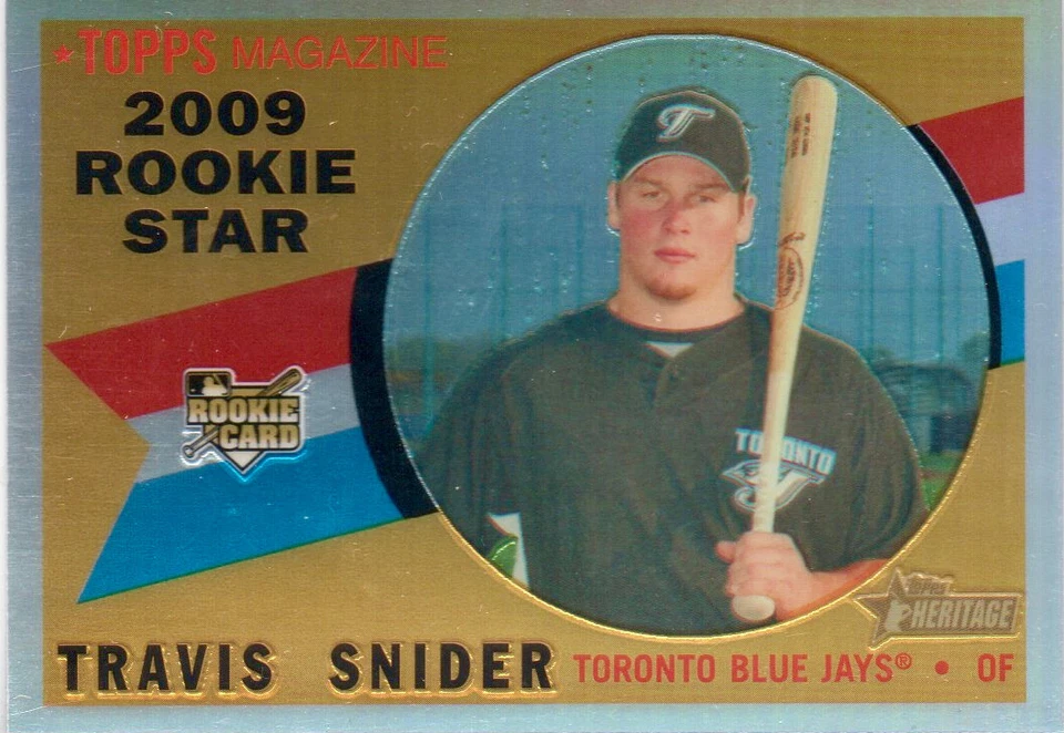 2009 Topps Heritage Chrome Refractors Travis Snider RC Rookie Card SN 180/560 - Image 1 of 1