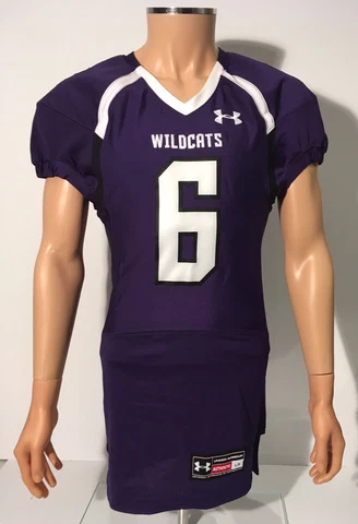 Northwestern Wildcats Official College UA Football Jersey W/ Pants Sz Large Cover
