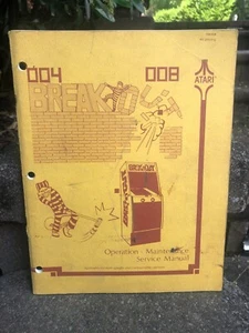 Breakout by Atari Video Arcade Operation, Maintenance and Service Manual - Picture 1 of 3
