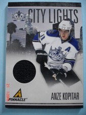 2010-11 Pinnacle "City Lights" (Game-Used Jersey) # 4 Anze Kopitar!  330/499