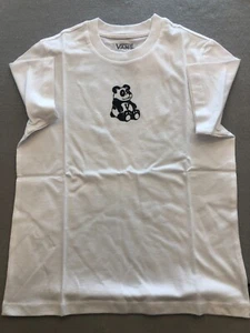 Vans Shirt Girl's Size Medium (10-12) New Panda Tell a Friend White Graphic Tee - Picture 1 of 5