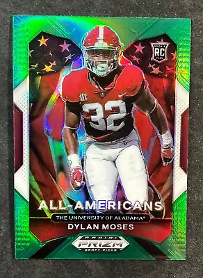 2021 Panini Prizm Draft Picks Collegiate #190 Dylan Moses Green Alabama  - Image 1 of 2