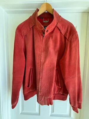 Chaqueta de gamuza vintage solo para miembros con forro de franela roja (L, rojo) Foto 1 de 4