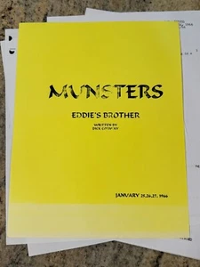Vintage TV Show Script 1966 - The Munsters - Eddie's Brother by Dick Conway - Picture 1 of 4