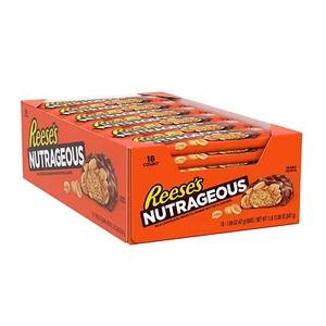 REESE'S NUTRAGEOUS Milk Chocolate, Peanut Butter & Caramel, 1.66 oz Bars -18 Ct. - Picture 1 of 4