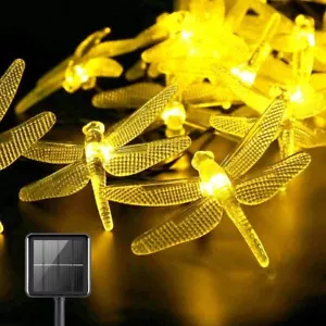 Dragonfly Solar String Lights, 30LED 21Ft 8 Modes Outdoor Waterproof Crystal ... - Picture 1 of 1