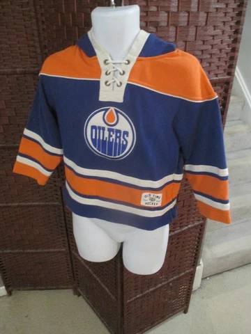 Edmonton Oilers Old Time Hockey Hoodie Youth Medium Pullover Sweatshirt Cover