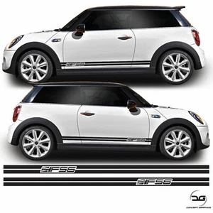 Union Jack F56 Side Stripes For Mini Cooper S JCW Vinyl Decal Sticker Graphics - Picture 1 of 3