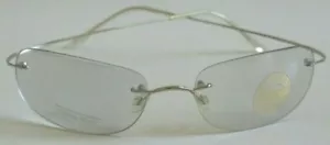 NWT True Vintage Clear Tinted Mirrored Rimless Wrap around vintage eyewear - Picture 1 of 7