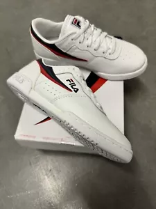 NEW Womens Fila Original Fitness Athletic Shoe White Navy Red Sz 9/ Eur 40 - Picture 1 of 6