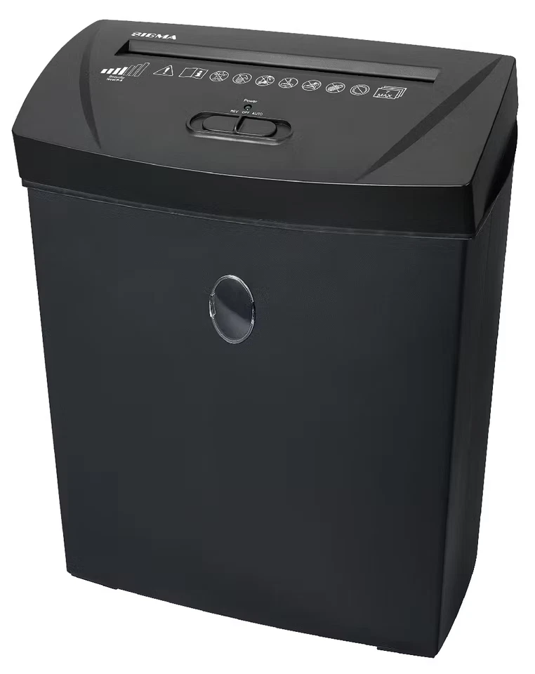 Sigma Aktenvernichter 7 Blatt Partikelschnitt 13 Liter Stufe P4, Kreditkarten
