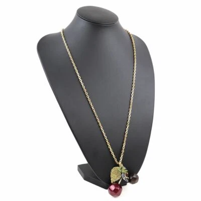 LOUIS VUITTON Necklace Pandantiff Sherry Cherry Rhinestone M66863 authentic - Image 1 of 4