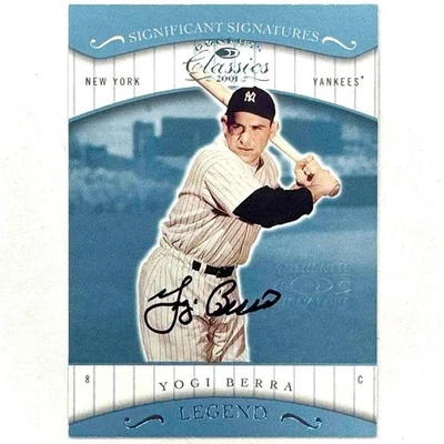Donruss Classics Yogi Berra 2001 en tarjeta autógrafo de firmas significativas automático Foto 1 de 2