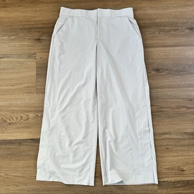 Pantalones cortos de pierna ancha ATHLETA Tribeca para mujer 8 altos grises elásticos bolsillo ropa de trabajo Foto 1 de 4