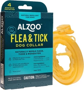 ALZOO Natural Flea & Tick Collar for Small Sized Dogs Under 15 Lbs Single - Picture 1 of 5