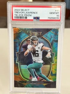 2022 Panini Select - Concourse Trevor Lawrence #41 Tie-Dye Prizm /25 - Picture 1 of 3