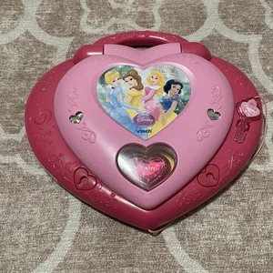 Disney Princess Heart VTech Magical Learning Laptop Computer With Key Pink Works - Imagen 1 de 6