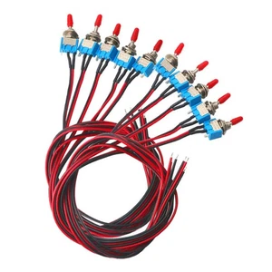 10* Professional Car Mini Toggle Switch With Pre-Wired For 6mm Mounting Hole - Picture 1 of 14