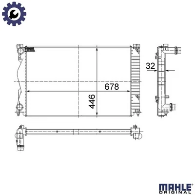 RADIATOR ENGINE COOLING CR 977 000S FOR AUDI A6/S6 BPJ/BYK 2.0L CAHB/CAHA 2.0L - Image 1 of 4