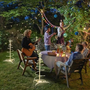 Yescom 2ft LED Spiral Tree Light Outdoor Christmas Decor Warm White 3 pack - Picture 1 of 9