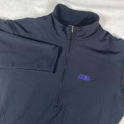 Pullover Patagonia Mujer Grande Media Cremallera Rendimiento Hecho en Aire Libre EE. UU. Elástico Foto 1 de 4