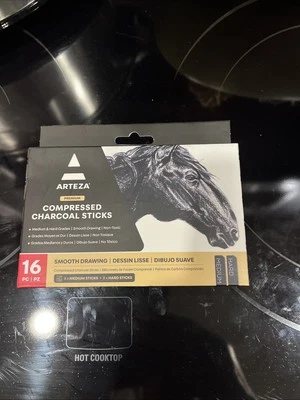 Arteza Compressed Charcoal Sticks, Set of 16 - Image 1 of 2