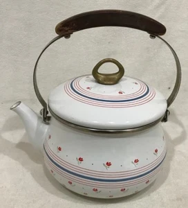 Vintage Porcelain Enamel Tea Pot Gailstyn-Sutton Jardine Collection 1984 Taiwan - Picture 1 of 4